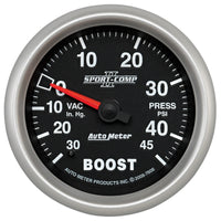 Thumbnail for Autometer Sport-Comp II VAC/Boost 2 5/8in 30 IN HG-45PSI Mechanical Gauge