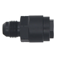 Thumbnail for DeatschWerks 6AN Male Flare to 1/4in Female EFI Quick Connect Adapter - Anodized Matte Black