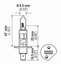 Thumbnail for Hella Bulb H1 12V 55W P145S T25 Sb