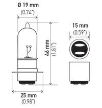 Thumbnail for Hella Bulb 3603 12V 25/25W Px15D T6