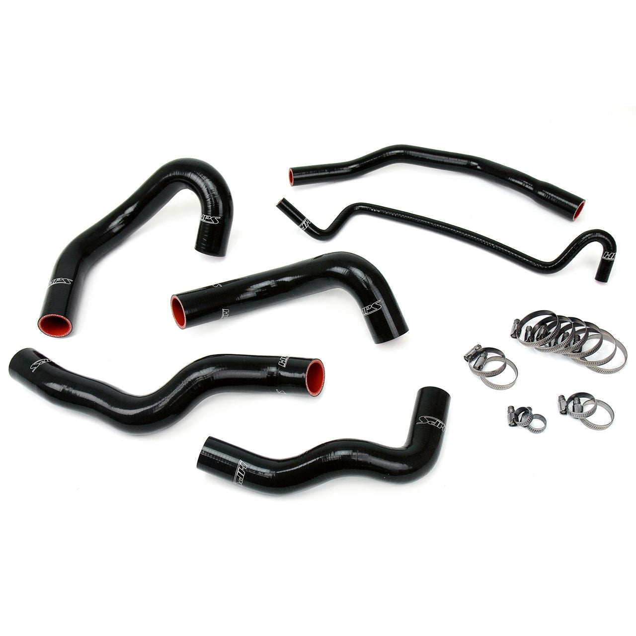 HPS Black Reinforced Silicone Radiator Hose Kit Coolant for Ford 05-06 Mustang V8