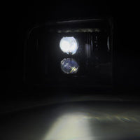 Thumbnail for AlphaRex 05-07 Ford F250/350/450/550 Super Duty LUXX LED Proj HL Blk w/Actv Light & Seq Sig + SB DRL