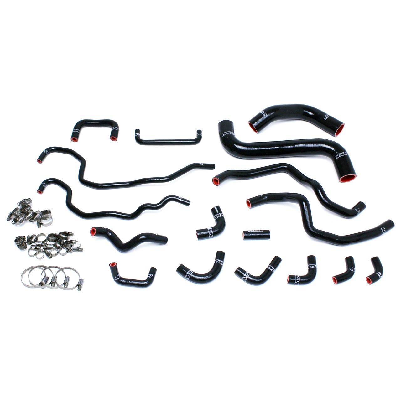 HPS Black Reinforced Silicone Radiator + Heater Hose Kit for Subaru 15-16 WRX STI 2.5L Turbo