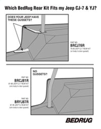 Thumbnail for BedRug 87-95 Jeep YJ Rear Kit 4pc Cargo Kit (Incl Tailgate & Cargo Liner)