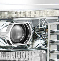 Thumbnail for AlphaRex 11-16 Ford F-350 SD LUXX LED Proj Headlights Plank Style Chrm w/Activ Light/Seq Signal/DRL