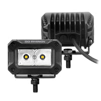Thumbnail for Go Rhino Xplor Bright Series Rectangle LED Spot Light Kit (Surface/Thread Stud Mnt) 3x2 - Blk (Pair)