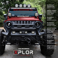 Thumbnail for Go Rhino Xplor Bright Series Sgl Row LED Light Bar (Side/Track Mount) 39.5in. - Blk