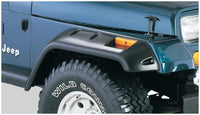 Thumbnail for Bushwacker 87-95 Jeep Wrangler Cutout Style Flares 4pc Cutting Optional Not Renegade - Black