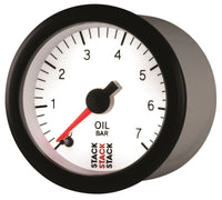 Thumbnail for Autometer Stack 52mm 0-7 Bar M10 Male Pro Stepper Motor Oil Pressure Gauge - White