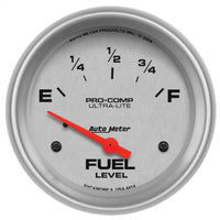 Thumbnail for Autometer Ultra-Lite 66.7mm Short Sweep Electronic 0 E/90 F Fuel Level Gauge