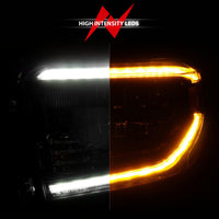 Thumbnail for ANZO 14-21 Toyota Tundra (OE Halogen w/LED DRL) LED Crystal Headlights w/ Switchback & DRL - Blk