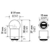 Thumbnail for Hella Bulb 90 12V 8W BA15d G6