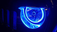Thumbnail for Oracle Jeep Wrangler JK 07-17 LED Waterproof Halo Kit - ColorSHIFT w/ Simple Controller SEE WARRANTY