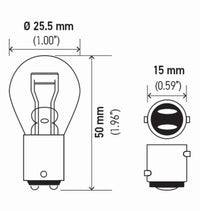 Thumbnail for Hella Bulb 1157 12V 27/8W Ba9S S8 (2)