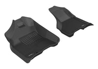 Thumbnail for 3D MAXpider 2009-2012 Dodge Ram 1500 Crew Cab/2500/3500/Crew Cab Kagu 1st Row Floormat - Black