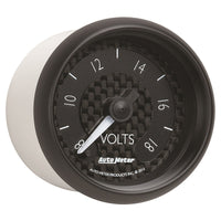 Thumbnail for Autometer GT Series 52mm Full Sweep Electronic 8-18 Volts Voltmeter