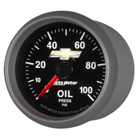 Thumbnail for AutoMeter Gauge Oil Press 2-1/16in. 100PSI Digital Stepper Motor Chevy Gold Bowtie