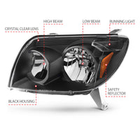 Thumbnail for ANZO 2003-2005 Toyota 4Runner Crystal Headlights Black