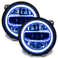 Thumbnail for Oracle Jeep Wrangler JL/Gladiator JT RGB+W Headlight DRL Upgrade Kit - ColorSHIFT SEE WARRANTY