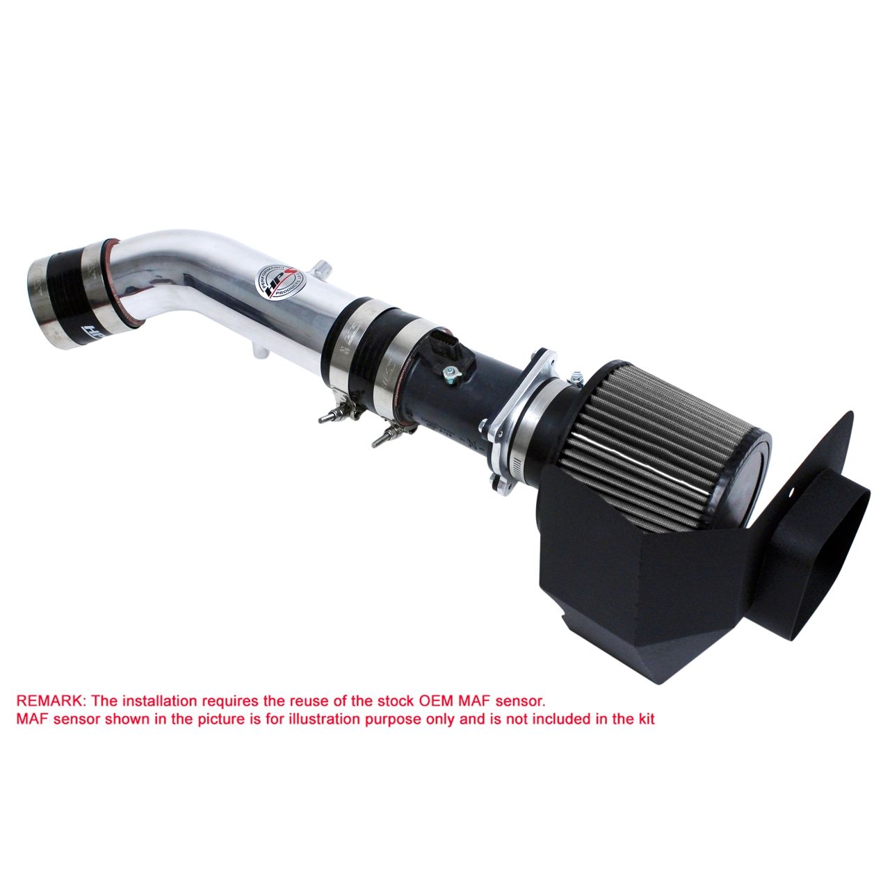 HPS Shortram Air Intake Kit 03-06 Nissan 350Z 3.5L V6, Includes Heat Shield, Polish
