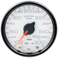 Thumbnail for Autometer Spek-Pro Gauge Water Temp 2 1/16in 300f Stepper Motor W/Peak & Warn Wht/Blk