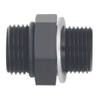 Thumbnail for DeatschWerks 8AN ORB Male to M18 X 1.5 Metric Male (Incl O-Ring and Washer) - Anodized Matte Black