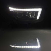 Thumbnail for AlphaRex 10-13 Toyota 4Runner PRO-Series Projector Headlights Plank Style Black w/Seq Signal/DRL