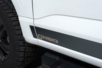 Thumbnail for Putco 2021 Ford F-150 Reg Cab 6.5ft Short Box Ford Licensed Blk Platinum Rocker Panels (4.25in 10pc)