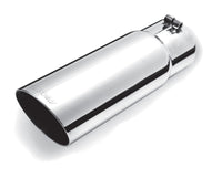 Thumbnail for Gibson Round Single Wall Angle-Cut Tip - 3.5in OD/2.5in Inlet/12in Length - Stainless