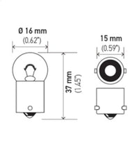 Thumbnail for Hella Bulb 67 12V 8W 4Cp Ba15S G6 (2)