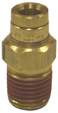 Thumbnail for Firestone Male Connector 1/4in. NPT To 1/4in. PTC Straight Brass Air Fitting - 25 Pack (WR17603046)