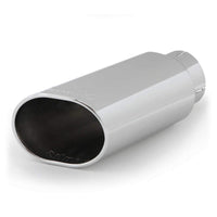 Thumbnail for Banks Power Tailpipe Tip Kit - SS Obround Slash Cut - Chrome - 4in Tube - 5in X 6in X 14in