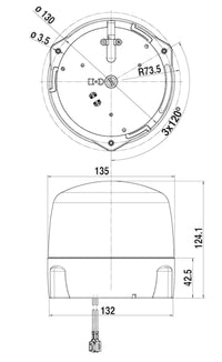 Thumbnail for Hella Led Lamp 12/24V Amber Fix Mounting 2Rl