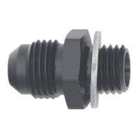 Thumbnail for DeatschWerks 6AN Male Flare to M12 X 1.5 Male Metric Adapter (Incl Washer) - Anodized Matte Black
