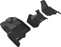 Thumbnail for 3D MAXpider 12-16 Ford F-250 350 450 Bench Seat No Floor Shift Kagu 1st Row Floormats - Black