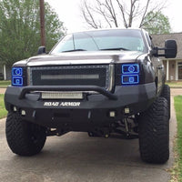 Thumbnail for Road Armor 08-13 GMC 1500 Stealth Front Winch Bumper w/Pre-Runner Guard - Tex Blk