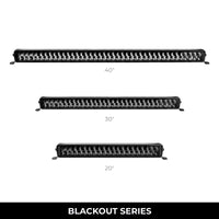 Thumbnail for Go Rhino Xplor Blackout Series Dbl Row LED Light Bar (Side/Track Mount) 21.5in. - Blk