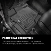 Thumbnail for Husky Liners 11-15 Ford F250/F350/F450 Super Duty Crew Cab WeatherBeater Black 2nd Seat Floor Liners