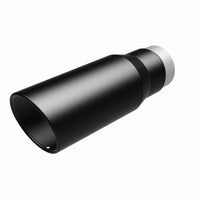 Thumbnail for MagnaFlow Tip Stainless Black Coated Single Wall Round Single Outlet 5in Dia 3.5in Inlet 14.5in L
