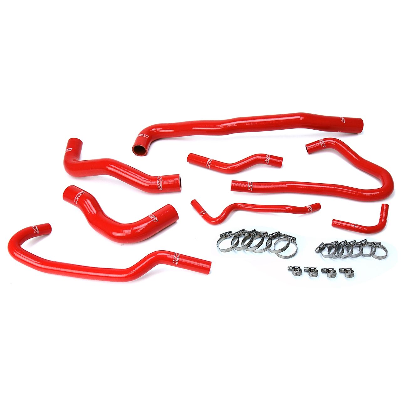 HPS Reinforced Red Silicone Radiator + Heater Hose Kit Coolant for Mazda 16-17 MX-5 Miata 2.0L