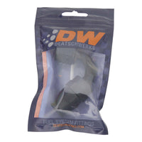 Thumbnail for DeatschWerks 8 AN Female Flare Swivel 120-Degree Hose End PTFE - Anodized Matte Black
