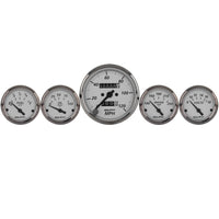 Thumbnail for Autometer Silver 5 Pc Kit Box w/ Mech. Speedo / Elec Oil Press / Water Temp / Volt / Fuel Level