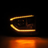 Thumbnail for AlphaRex 14-21 Toyota Tundra LUXX-Series LED Proj Headlights Blk w/Actv Light & Seq. Sig + DRL