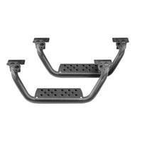 Thumbnail for Go Rhino Dominator Extreme D6 SideSteps - Tex Blk - 4in Drop Down Steps (Pair)