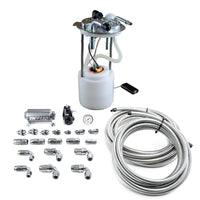 Thumbnail for DeatschWerks 05-19 Yukon/Tahoe/Suburban DW400 Pump Module and Return SS CPE Plumbing Kit