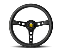 Thumbnail for Momo Prototip Heritage Steering Wheel 350 mm - Black Leather/White Stitch/Black Spokes