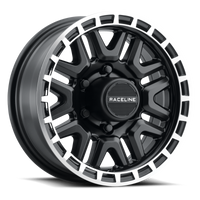 Thumbnail for Raceline 953BM Krank 15x5in / 5x114.3 BP / 0mm Offset / 3.19mm Bore - Black & Machined Wheel