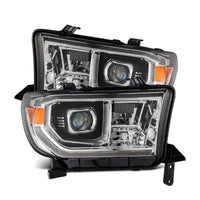 Thumbnail for AlphaRex 07-13 Toyota Tundra / 08-17 Sequoia LUXX LED Proj HL Chrome w/Actv Light / Seq. Sig + DRL