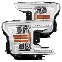 Thumbnail for AlphaRex 18-19 Ford F-150 PRO-Series Projector Headlights Plank Style Chrm w/Activ Light/Seq Signal