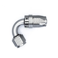 Thumbnail for DeatschWerks 8AN Female Swivel 120-Degree Hose End CPE - Anodized Titanium